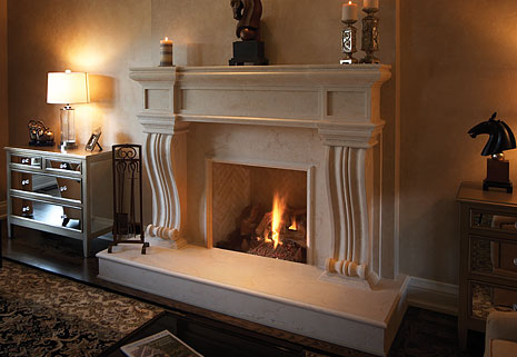 pre-cast stone mantels a great look for your fireplace